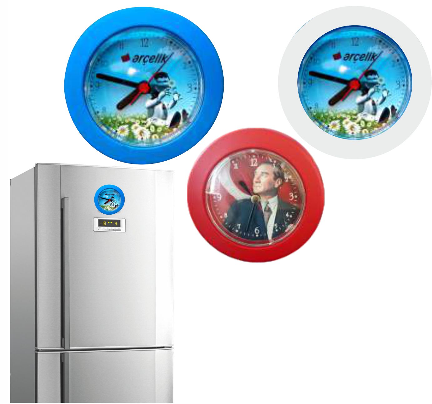 Buzdolabı Saati (13x13 cm )